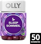 OLLY Sleep Gummy Supplement helps promote a healthy sleep cycle Blackberry Zen with melatonin, L-Theanine & botanicals 25 day Supply, 50 gummies
