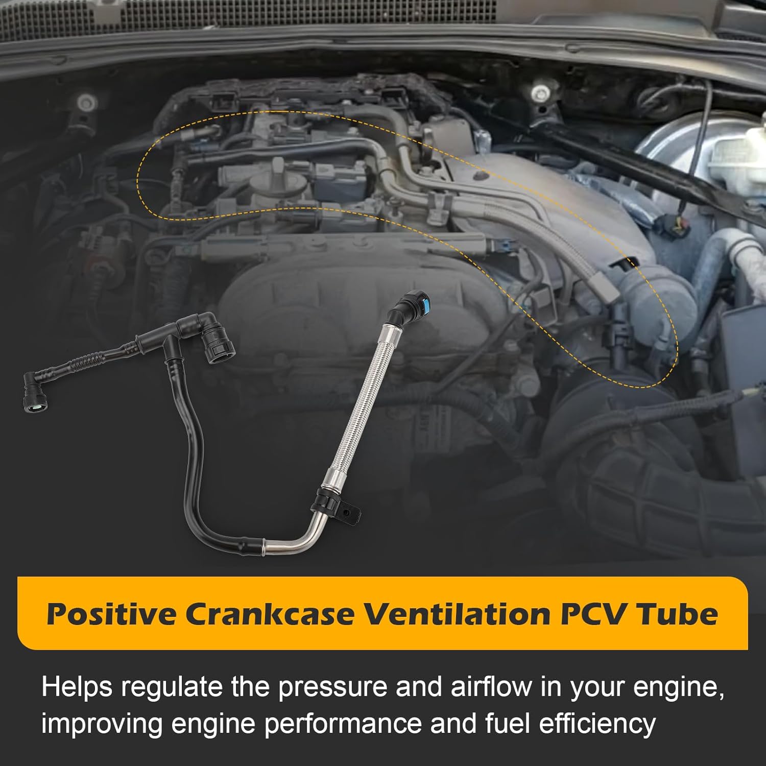 12673868 Positive Crankcase Ventilation PCV Tube for 2013-2018 Buick Envision Regal/Cadillac ATS CT6/Chevy Malibu,Camaro Replaces# 12654851,12662657