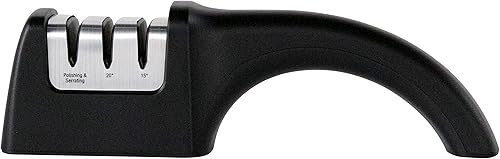 Miniatura 5 de Chef'sChoice Afiladores de cuchillos manuales profesionales AngleSelect para cuchillos de borde recto y dentado de 15 y 20 grados con abrasivos de