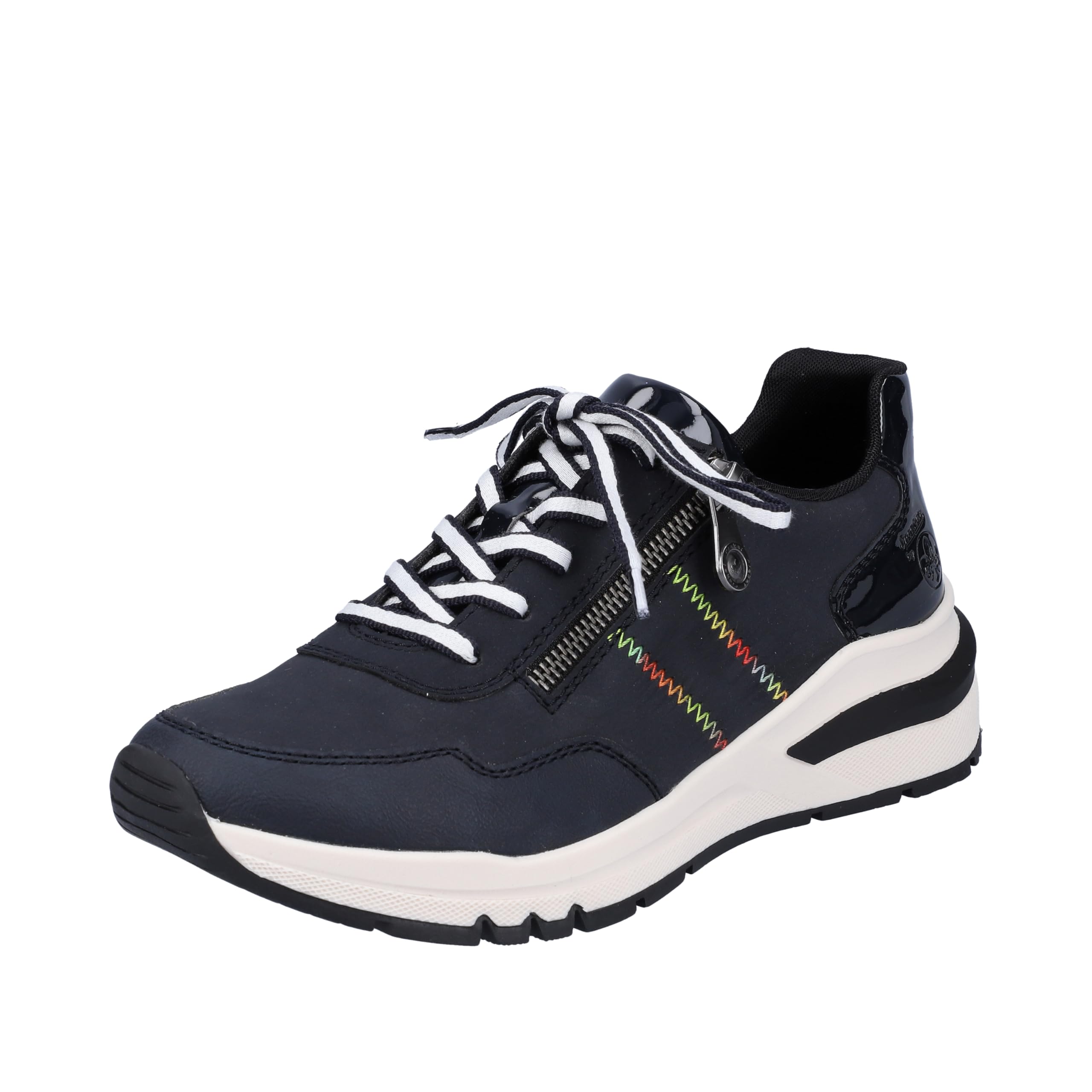 Rieker Women's Comfortable Shoes, M6601, Women's lace-up Shoes, Loose Insole, Blue 14, 3.5 UK
