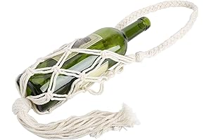 Macrame Wine Bottle Holder Rope Water Bottle Basket