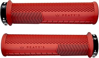 Peaty's Monarch Grips - Mushroom or Knurl/Thick or Thin - Trail Comfort, Durable, Ergonomic Finger Bars, Support Thumb Pad, All Day, All Terrain, Lock on grip MTB Enduro Downhill Ebike Mountain Bike