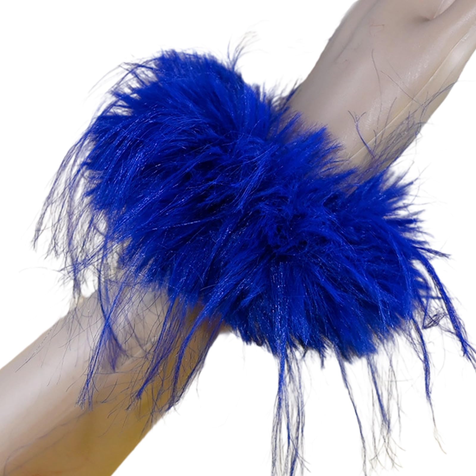 MICFENY Friendly Oversized Feathered Hair Bands Practical Elastic Hair Ties With Natural Texture For Different Occasion