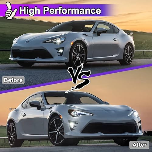 Miniatura 2 de Nixon Offroad Faros delanteros para Toyota 86 / Scion FR-S 2013-2016 Conjunto de luces de cabeza LED Proyector DRL de repuesto Luces direccionales