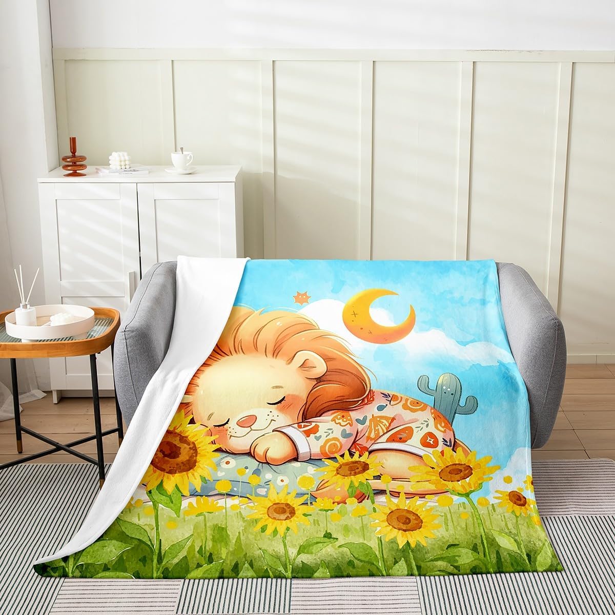 Ballet Animals Lightning Fleece Blanket,Cartoon Fox Bed Blanket for Adults Teens,Dreamy Castle Garden Flower Room Decor,Super Soft Flannel Blanket,40"x50"