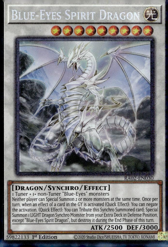 Amazon.com: Blue-Eyes Spirit Dragon (PCR) - RA02-EN030 - Prismatic