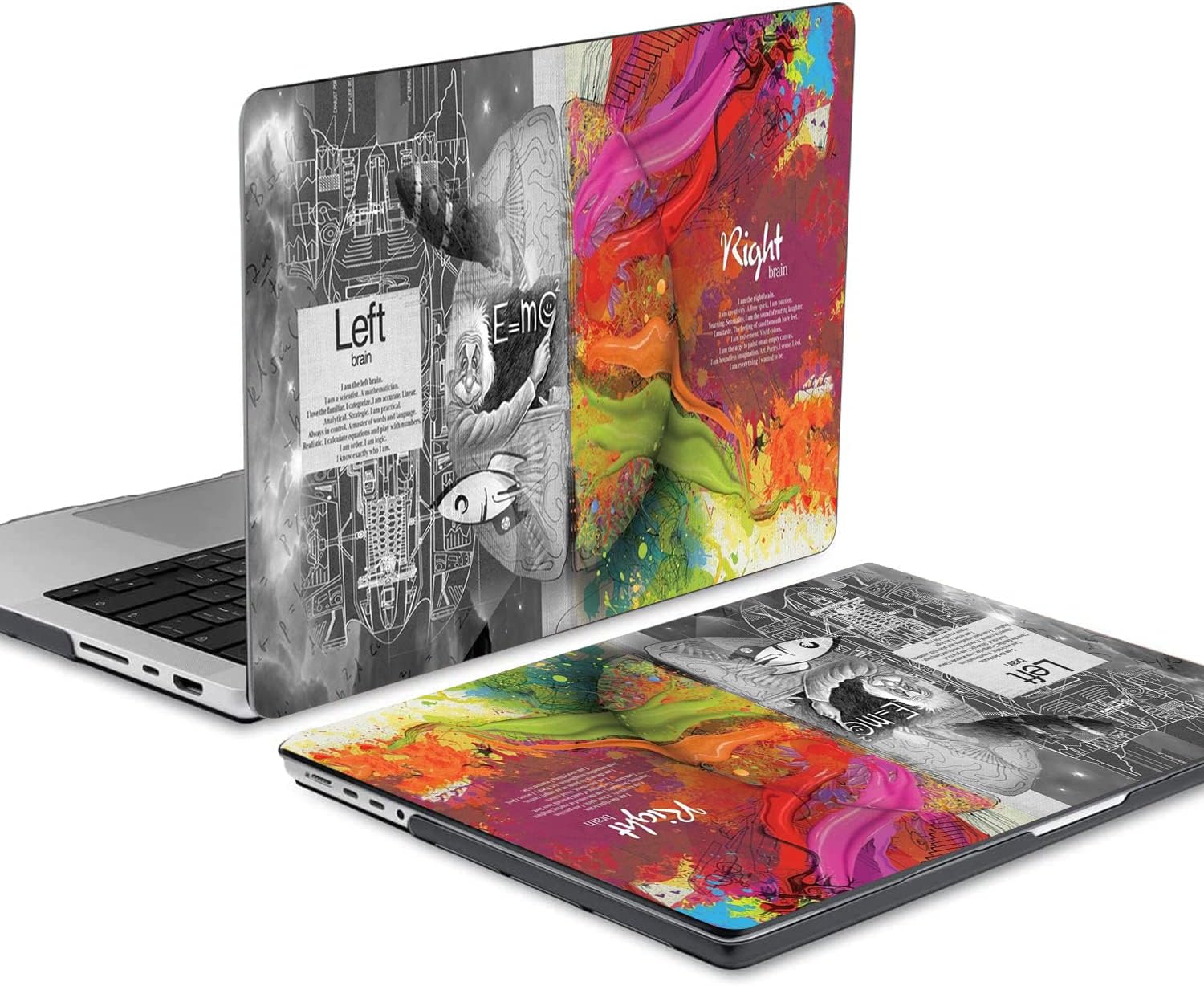 Compatible with MacBook Pro 16 inch Case 2021-2026 Release M5 A3428 A3429 M4 A3403 A3186 M3 A2991 M2 A2780 M1 A2485 Pro/Max Hard Shell &Mac OS Keyboard Sticker&Keyboard Cover (Einstein's Brain) image 5