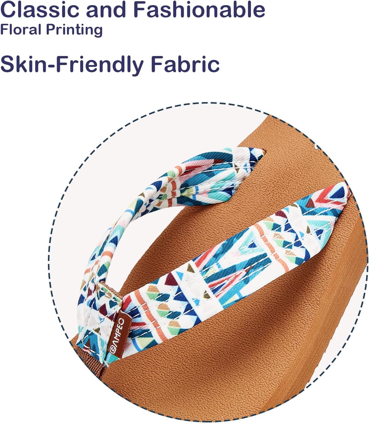 Ampeo Women's Arch Support Flip Flops Comfortable Casual Summer Beach Thong Sandals - Image 3