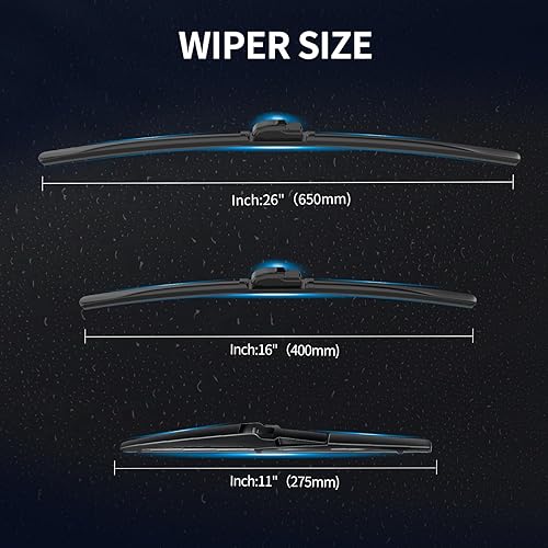 Miniatura 9 de GARDIMU Escobillas de repuesto para limpiaparabrisas Kia Sorento 2016, 2017, 2018, 2019 y 2020, 3 piezas de limpiaparabrisas delantero y trasero de