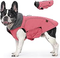 Vista 7 de EMUST Abrigos de invierno para perro, ropa de forro polar para mascotas para clima frío, estilo británico, chaqueta cálida a prueba de viento