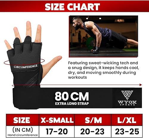 Miniatura 5 de Guantes interiores de boxeo WYOX para artes marciales mixtas para hombre y mujer guantes interiores de boxeo para hombres y jóvenes  Se ponen y