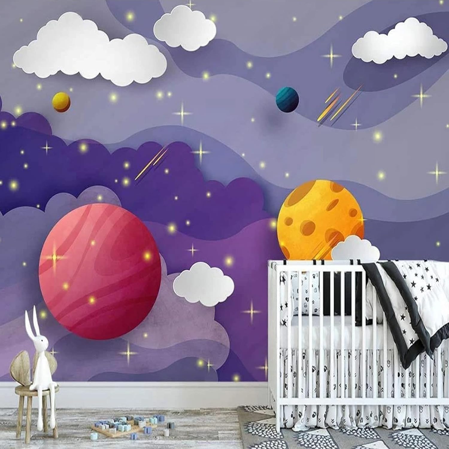 Papier peint enfant espace pour chambre et bureau 150x105cm