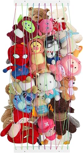 Miniatura 9 de PHOENANCEE Organizadores de almacenamiento de animales de peluche, soporte para animales de peluche, red colgante de hamaca de zoológico para sala