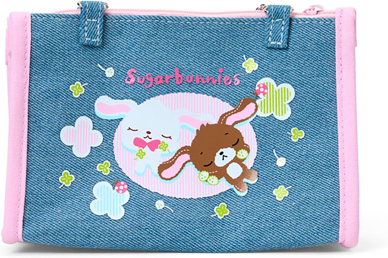 Sanrio 796468 Denim Pouch (Heisei Girls Item), Sugar Bunnies, for Ages 3 and Up