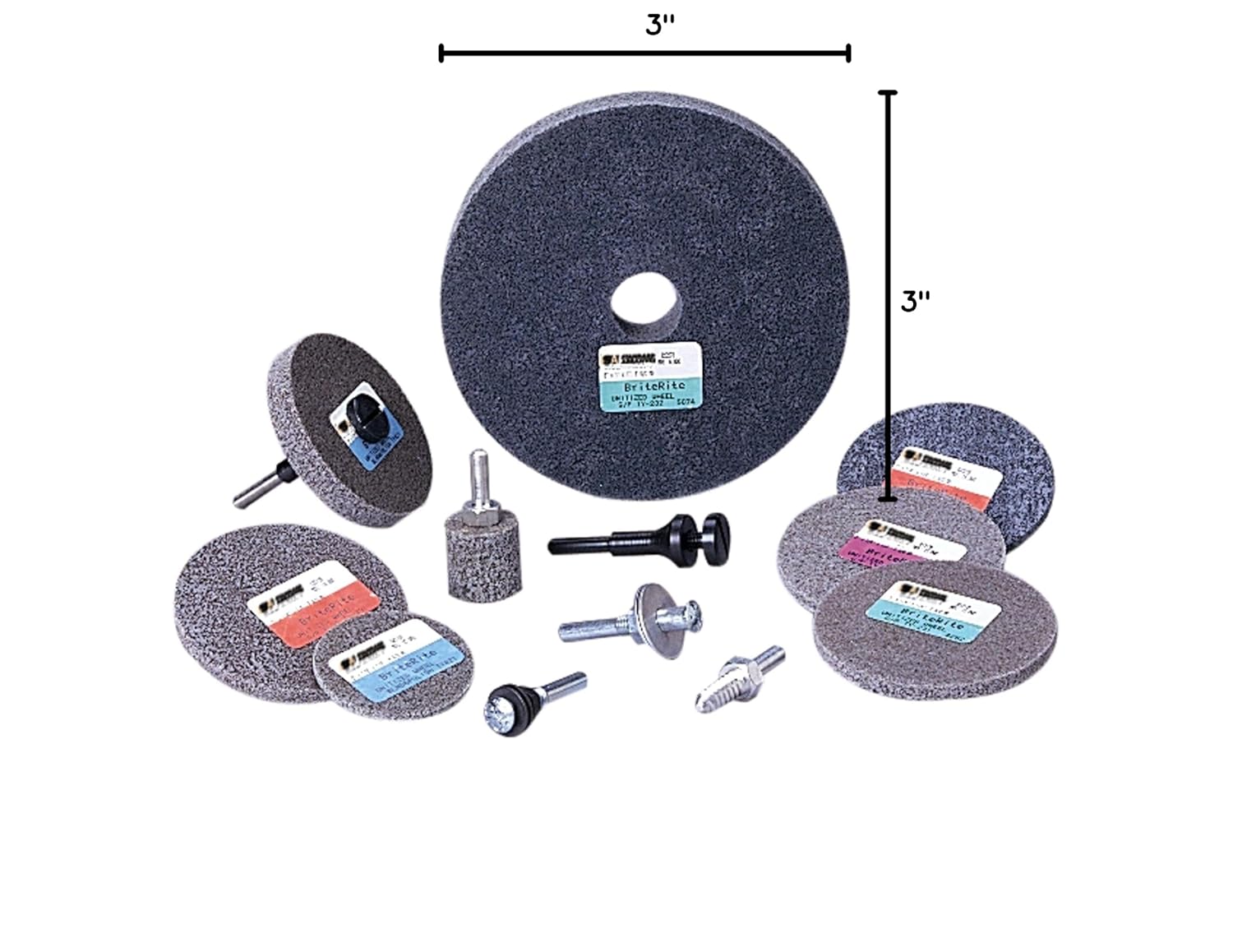 Standard Abrasives A/O Unitized Wheel 863135, 631 3 in x 1/4 in x 1/4 in, 10 per case
