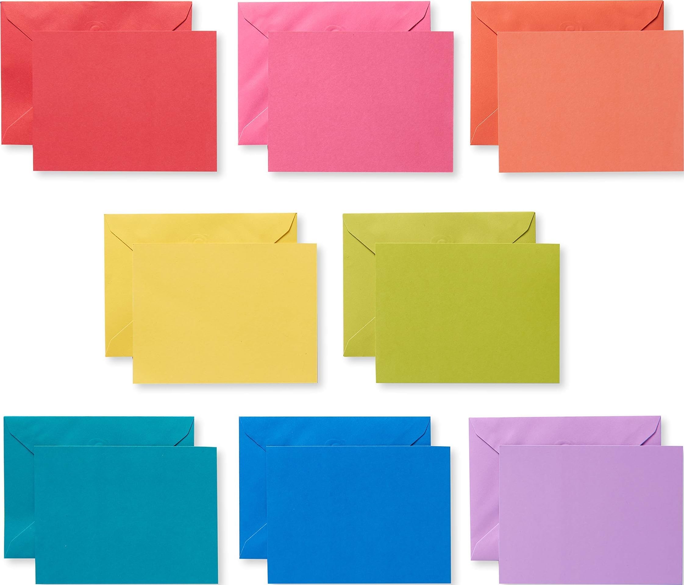 American Greetings Single Panel Blank Cards with Envelopes, Rainbow Colors (200-Count)