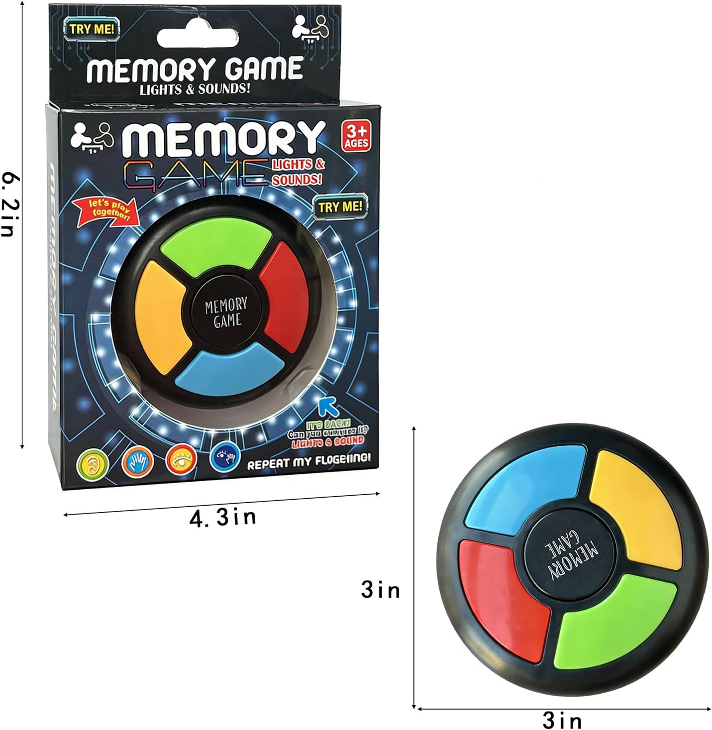 Memory Game Lights Sounds Brain Training