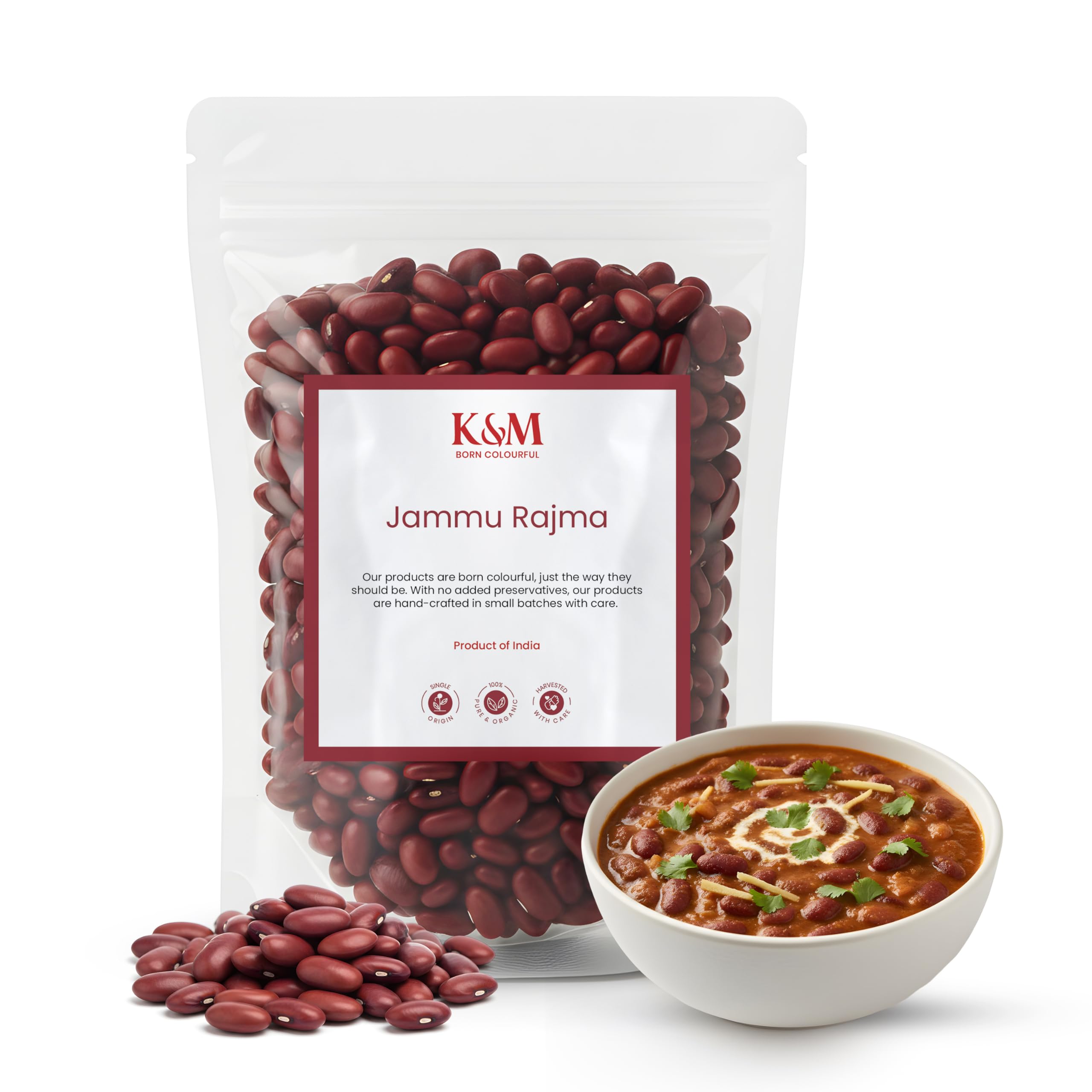 Kanz & Muhul Organic Bhaderwah Jammu Rajma 950 Gm, Creamy & Smooth Texture, Hand-Picked Red Kidney Beans Red Kidney Bean Dry | Healthy & Wholesome Food, Organic Pulses | Rich in Fiber, High Protein, No Preservatives | 950gm-image-49