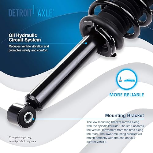 Miniatura 8 de Detroit Axle - 4 puntales para Nissan Maxima Infiniti I30 Ready Struts 2000-2001 con muelle helicoidal delantero y trasero amortiguadores de