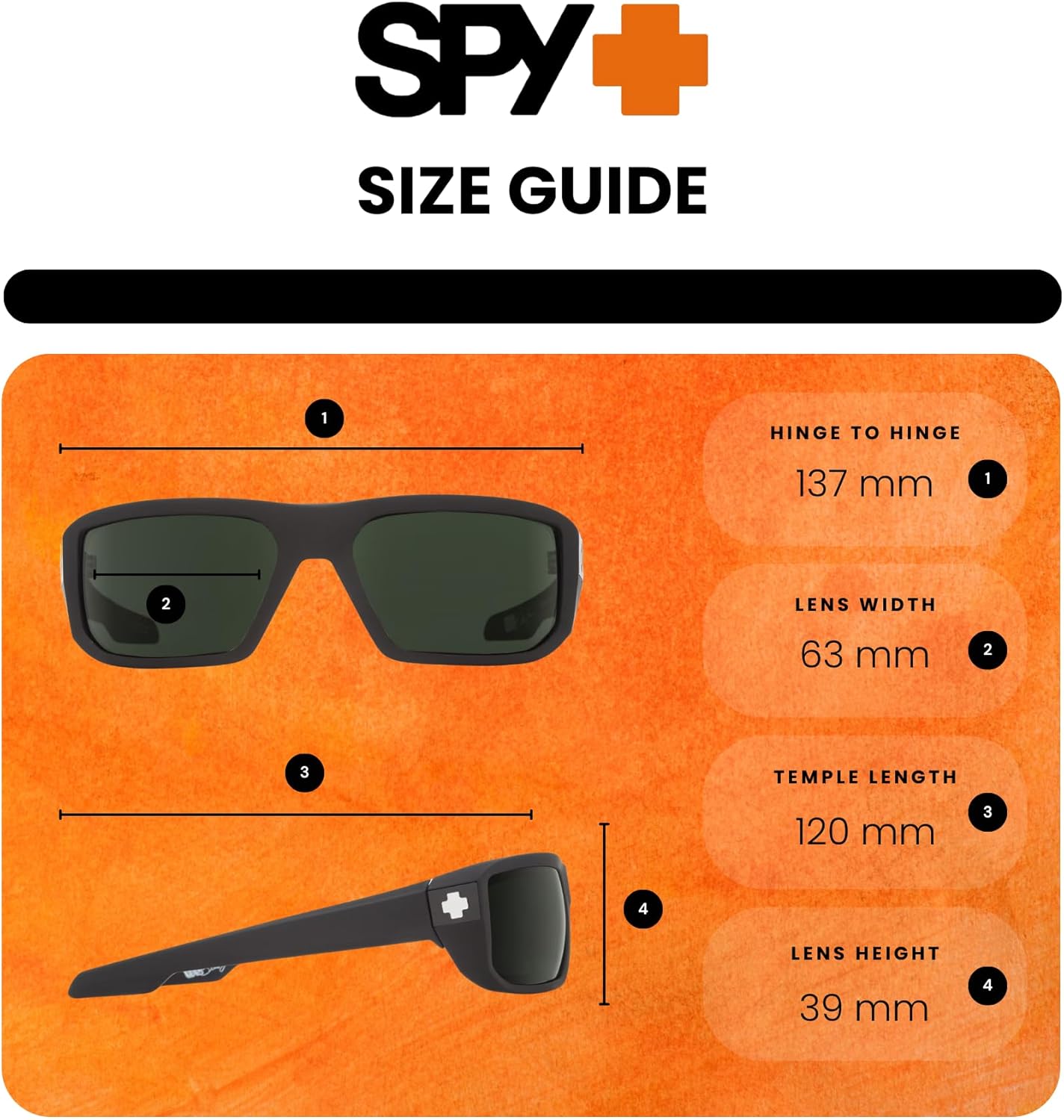 Spy Monolith Mccoy 63MM Rectangle Sunglasses for Men +BUNDLE with ACCESSORY EYEWEAR KIT