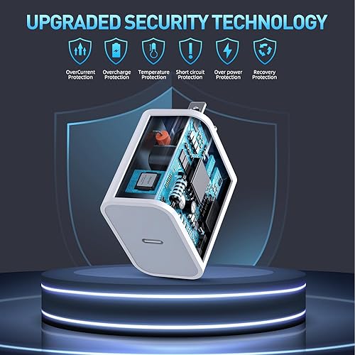 Miniatura 4 de Cargador rápido para iPhone, cargador de iPhone de carga rápida [certificado Apple MFi], paquete de 3 cargadores de Apple, USB C, bloque de carga