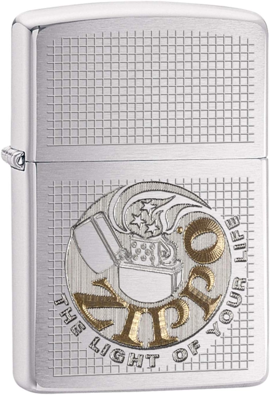 Zippo The Light of Your Life Brushed Chrome Pocket Lighter