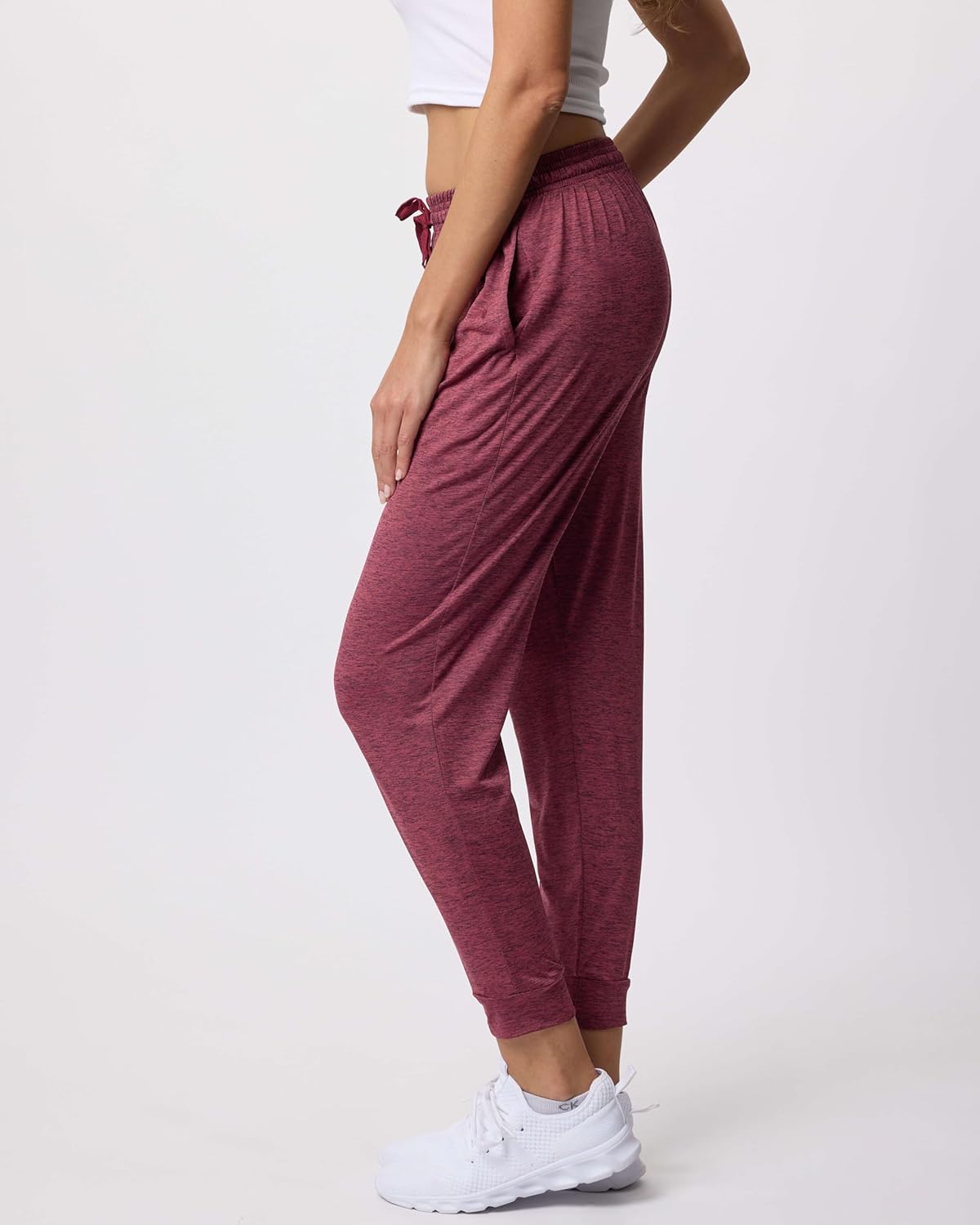 Real Essentials 3 Pack: Womens Dry-Fit Active Athletic Joggers Yoga Lounge Pants - Drawstring (Available in Plus Size) - Image 5