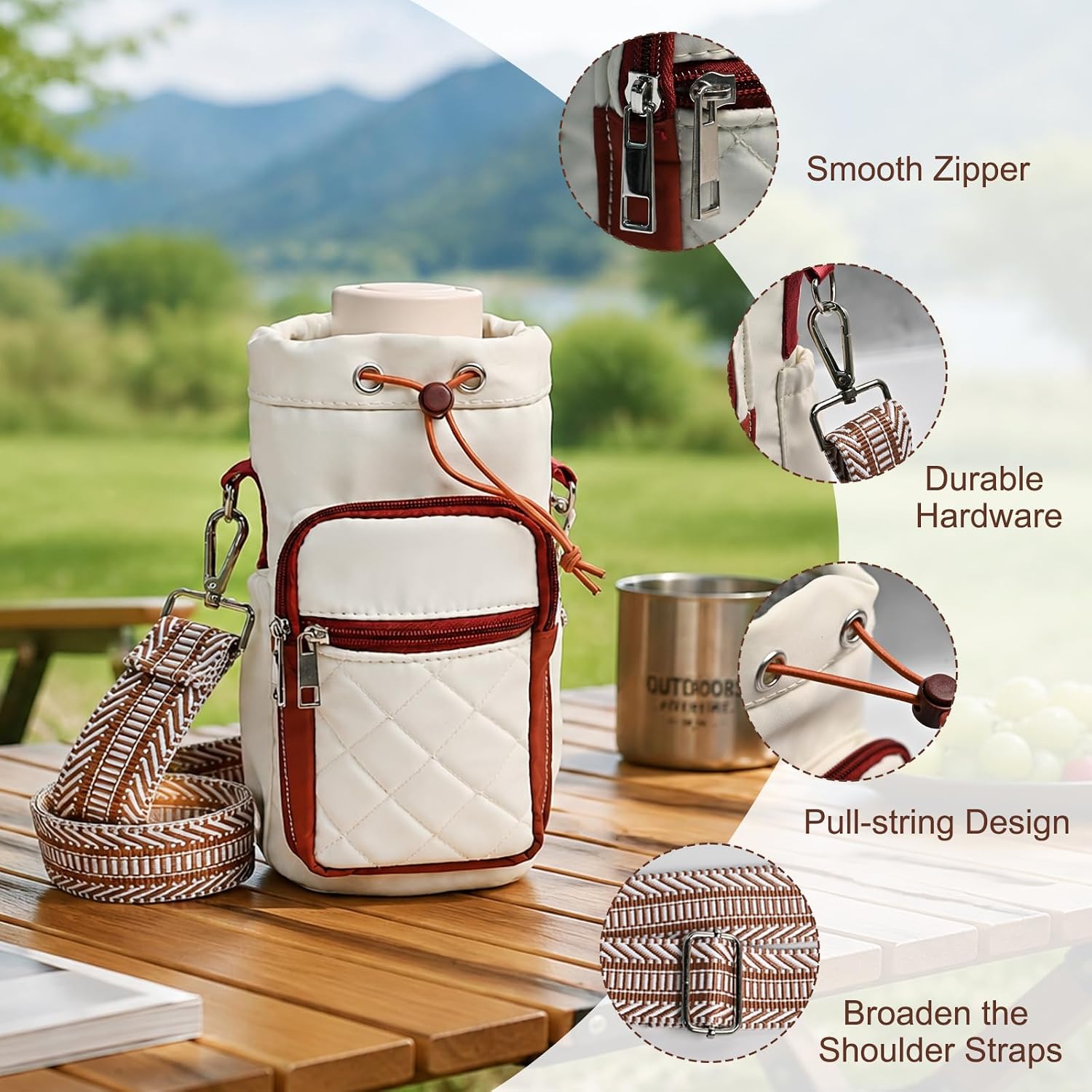 40oz Water Bottle Carrier Bag with Strap image 5