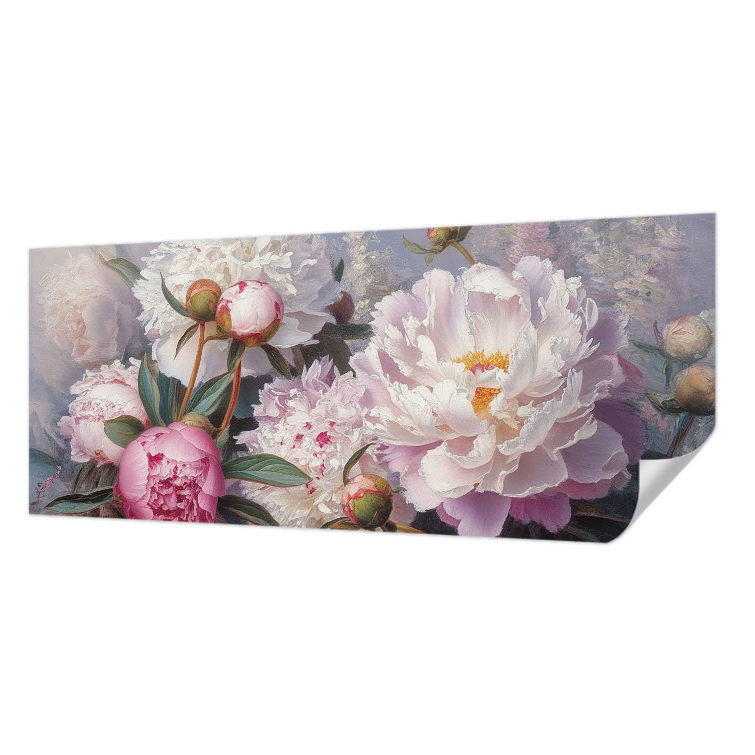 Papier peint panoramique pivoines Tulup 250x104 cm autocollant