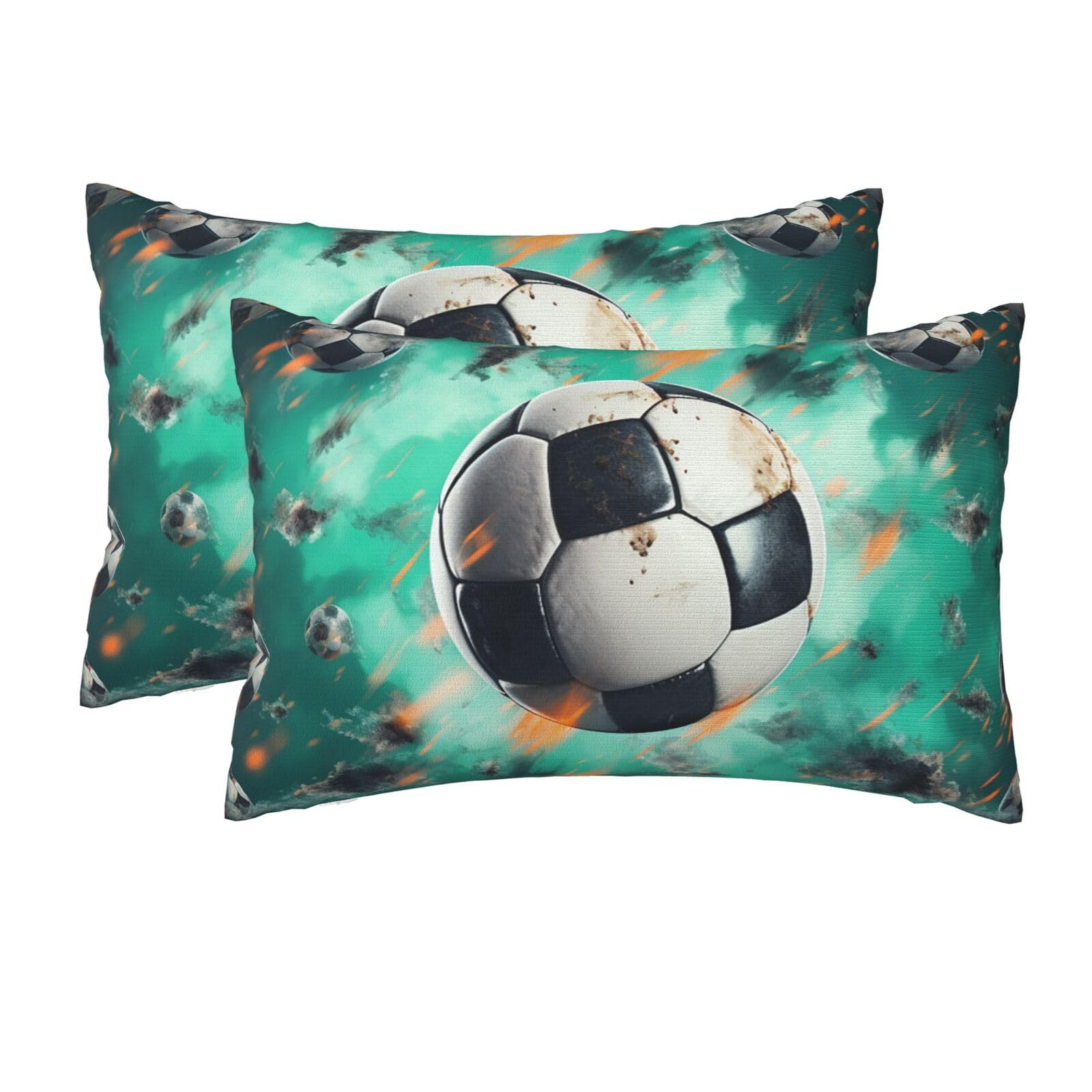 Taies d'oreiller football super douces pour préserver les cheveux et la peau au coucher