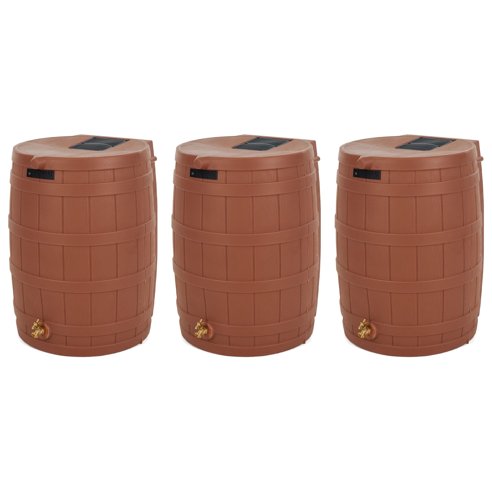 Good Ideas Rain Wizard Water Collection Barrel, 50 Gallon, Terra Cotta