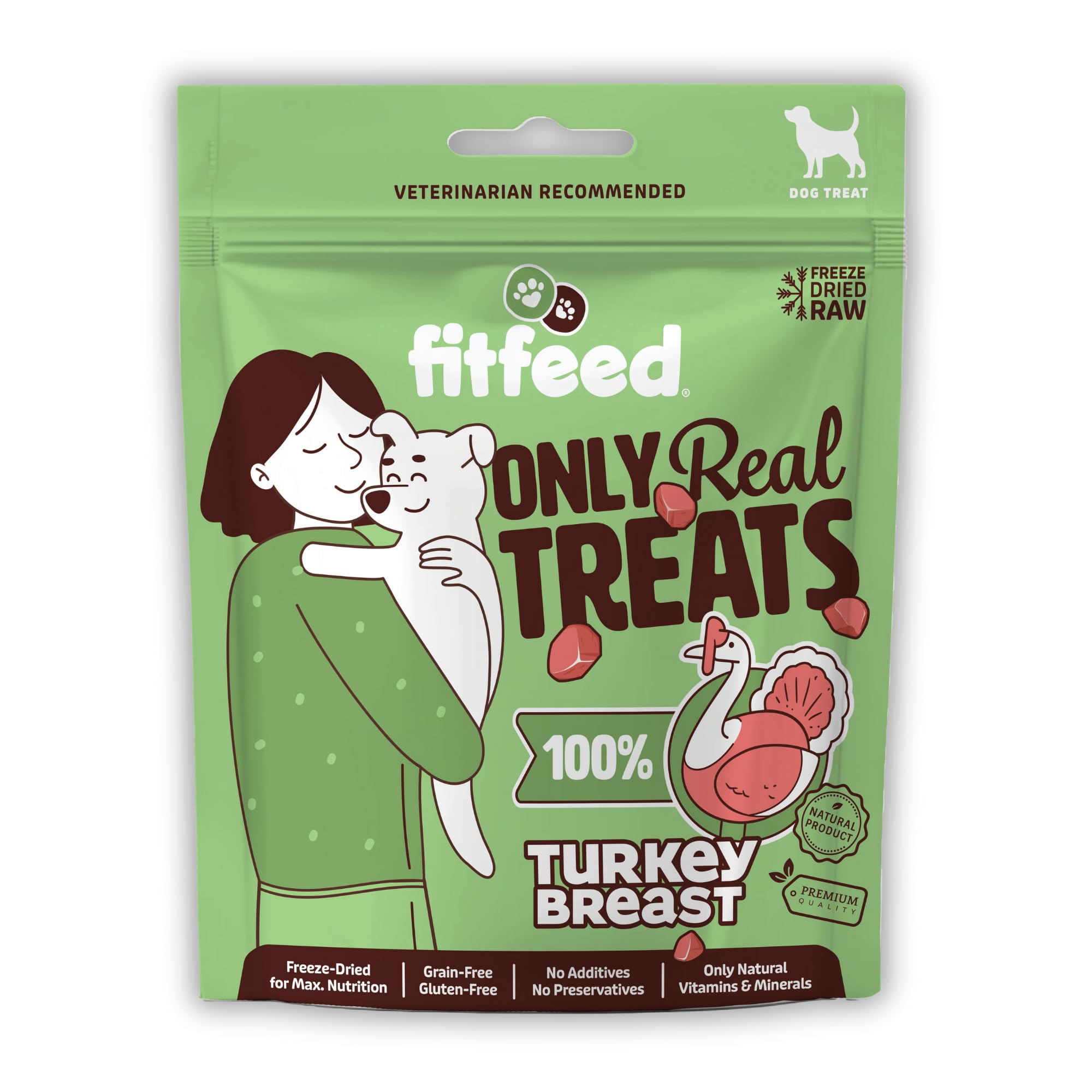 fitfeed Freeze-Dried Çiğ Hindi Göğüs Köpek Ödül Maması 40g