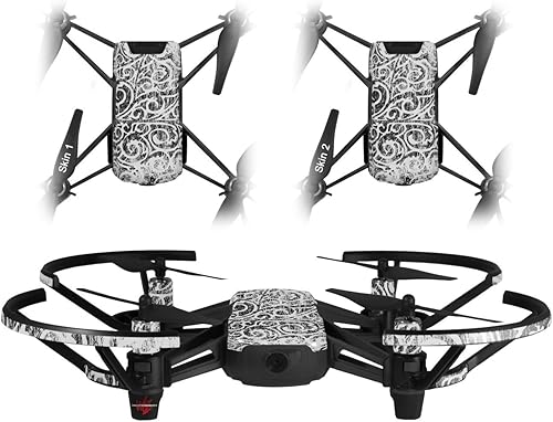 Paquete de 2 calcomanías de piel para DJI Ryze Tello Dron, carpeta de garabatos, drone blanco, no incluido