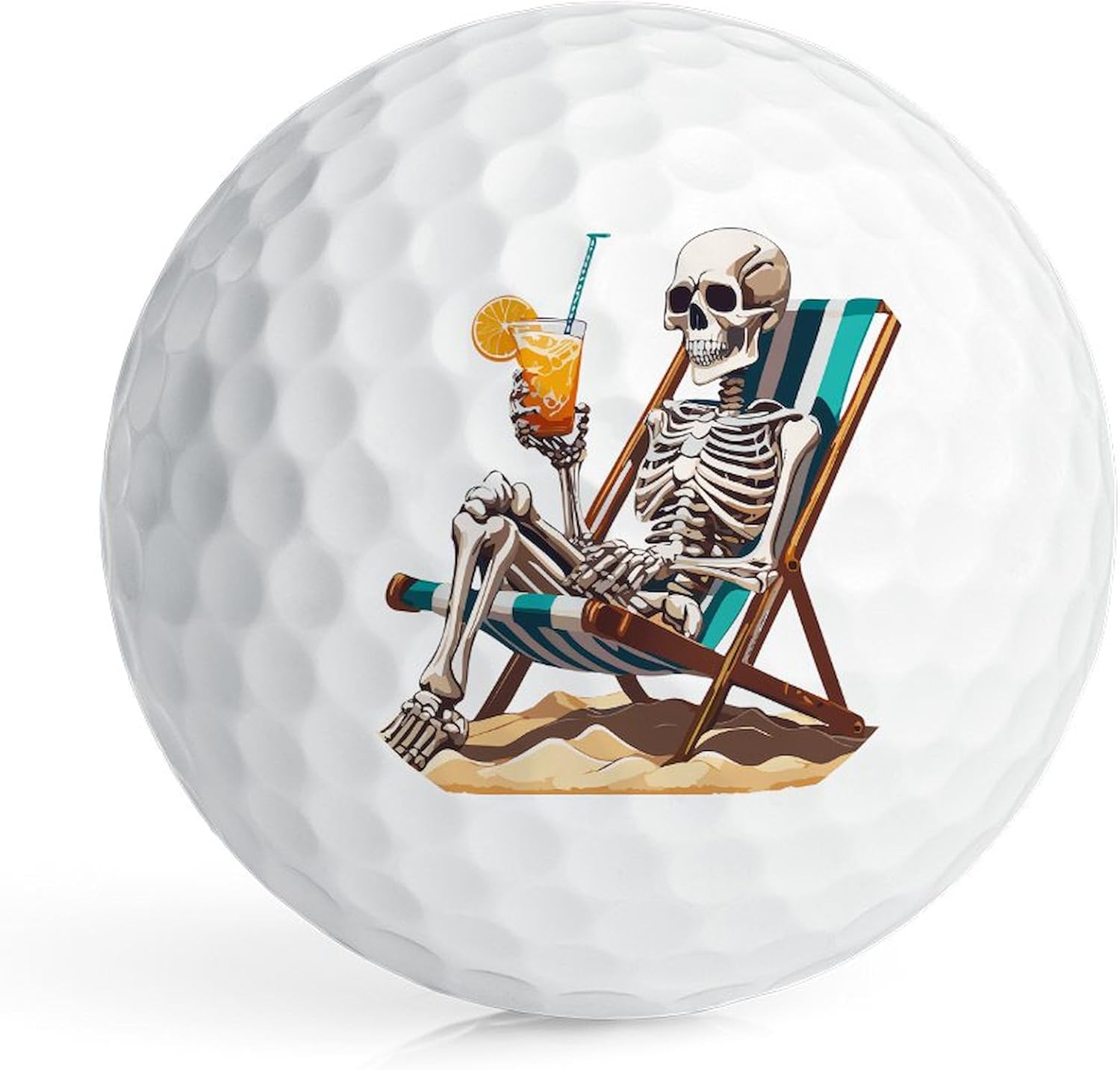 CafePress Tropical Beach Summerween Skeleton Novelty Golf Balls (Pk of 12)