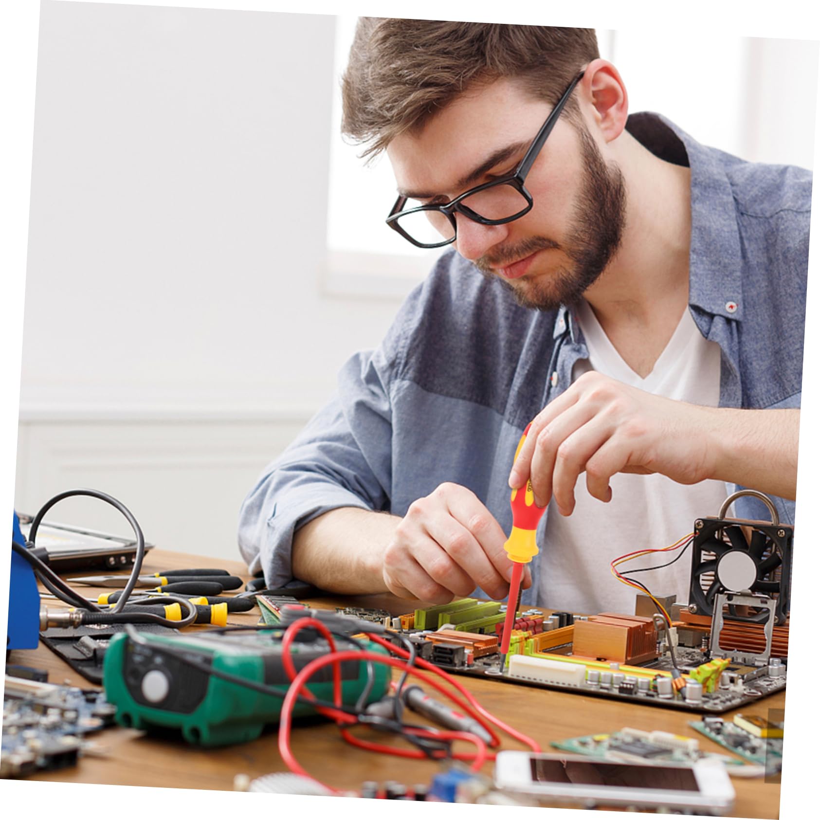 Artibetter 5sets Cacciaviti Isolati Per Elettricista Kit Completo Di Cacciaviti Precisione Per Lavori Elettrici Sicurezza Garantita Strumenti Professionali e Durevoli Per Riparazioni e