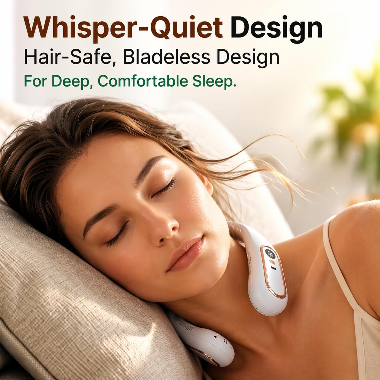 Neck Fans That Blow Cold Air – Portable Rechargeable Fan | Hands-Free Personal Fans Portable Rechargeable | Ventilador Recargable | Lightweight Fan for Travel, Office & Outdoors (Exquisite)