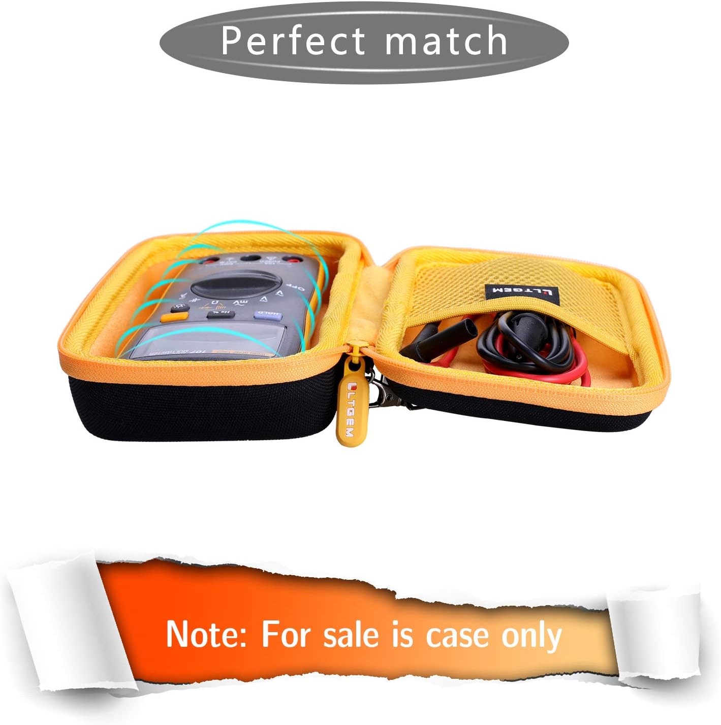 LTGEM Tool Carrying Case Compatible with Fluke 101/106/107/113/114/115/116 AC/DC Current Handheld Digital Multimeter
