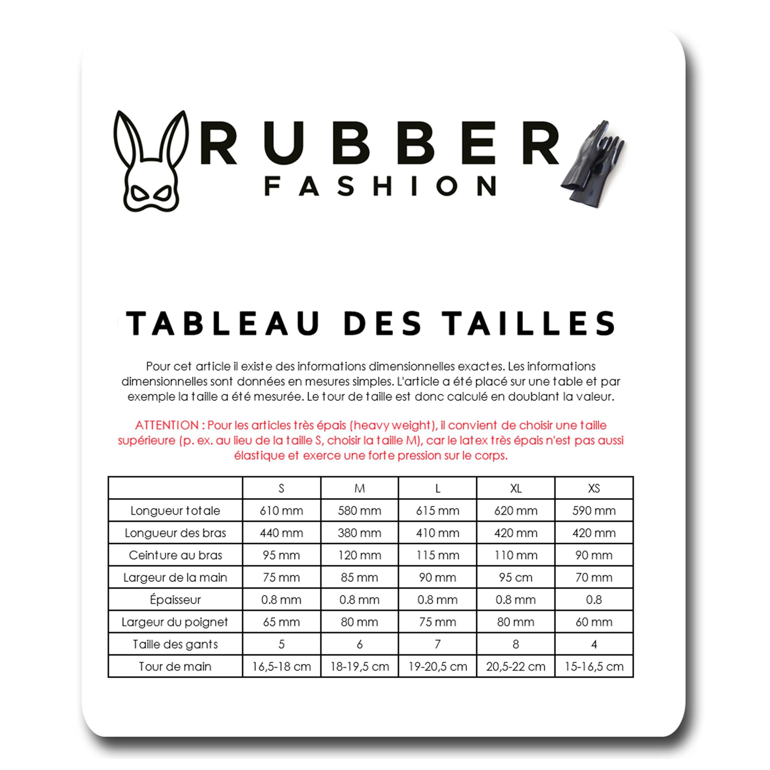 Rubberfashion Paire de gants en latex - unisexe - long montant jusqu'en haut du bras