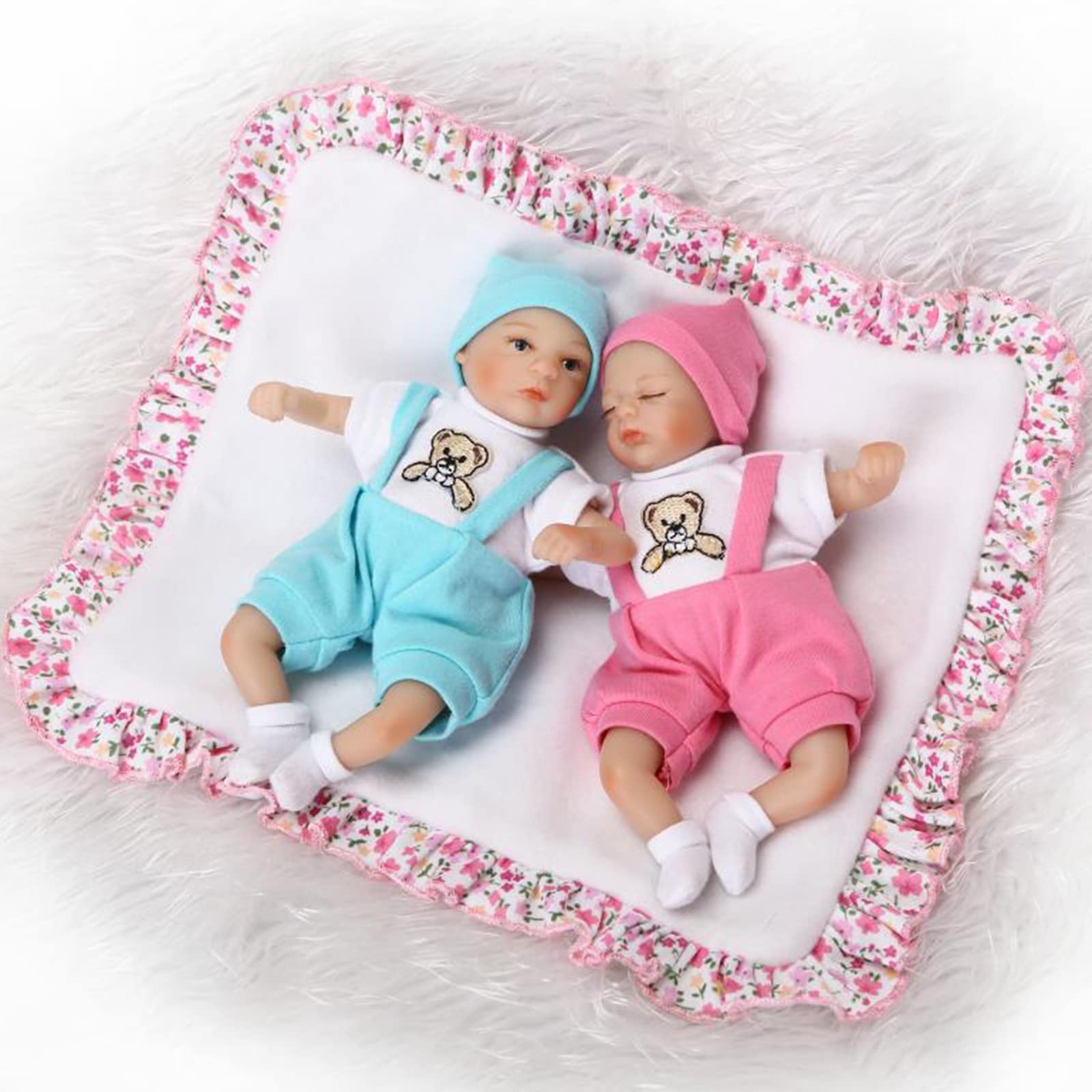 Lotvic 6 Stück Schlafende Reborn-Mini-Puppen – Waschbare, Realistische Babypuppen Zum Sammeln & Spielen