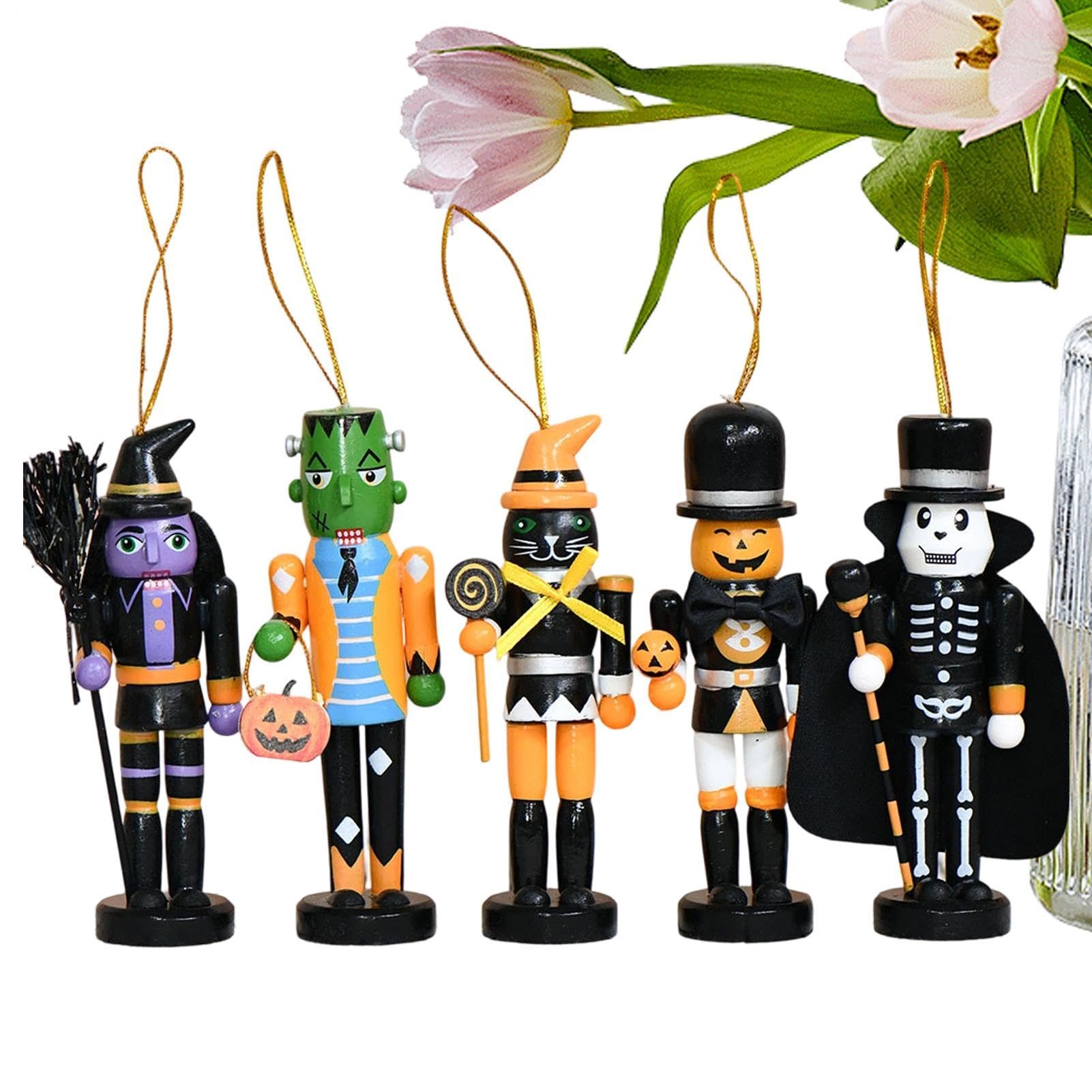 Casse-Noisette Halloween en bois pour décoration arbre fête maison et fenêtre