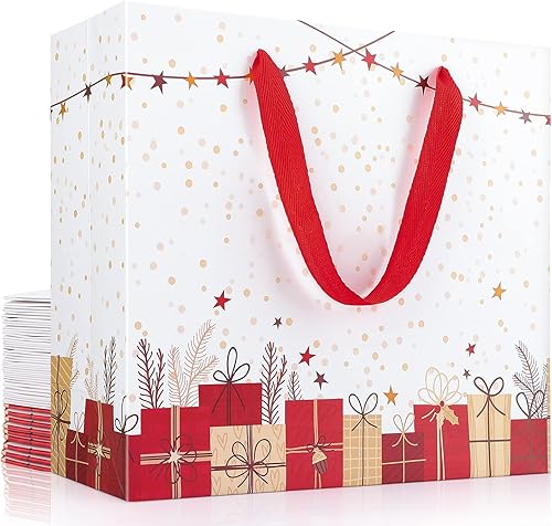 Miniatura 52 de EUSOAR Bolsas grandes de papel de papel para regalo, 12 bolsas de papel kraft de 12.5 x 4.5 x 11 pulgadas con asas a granel, para venta al por