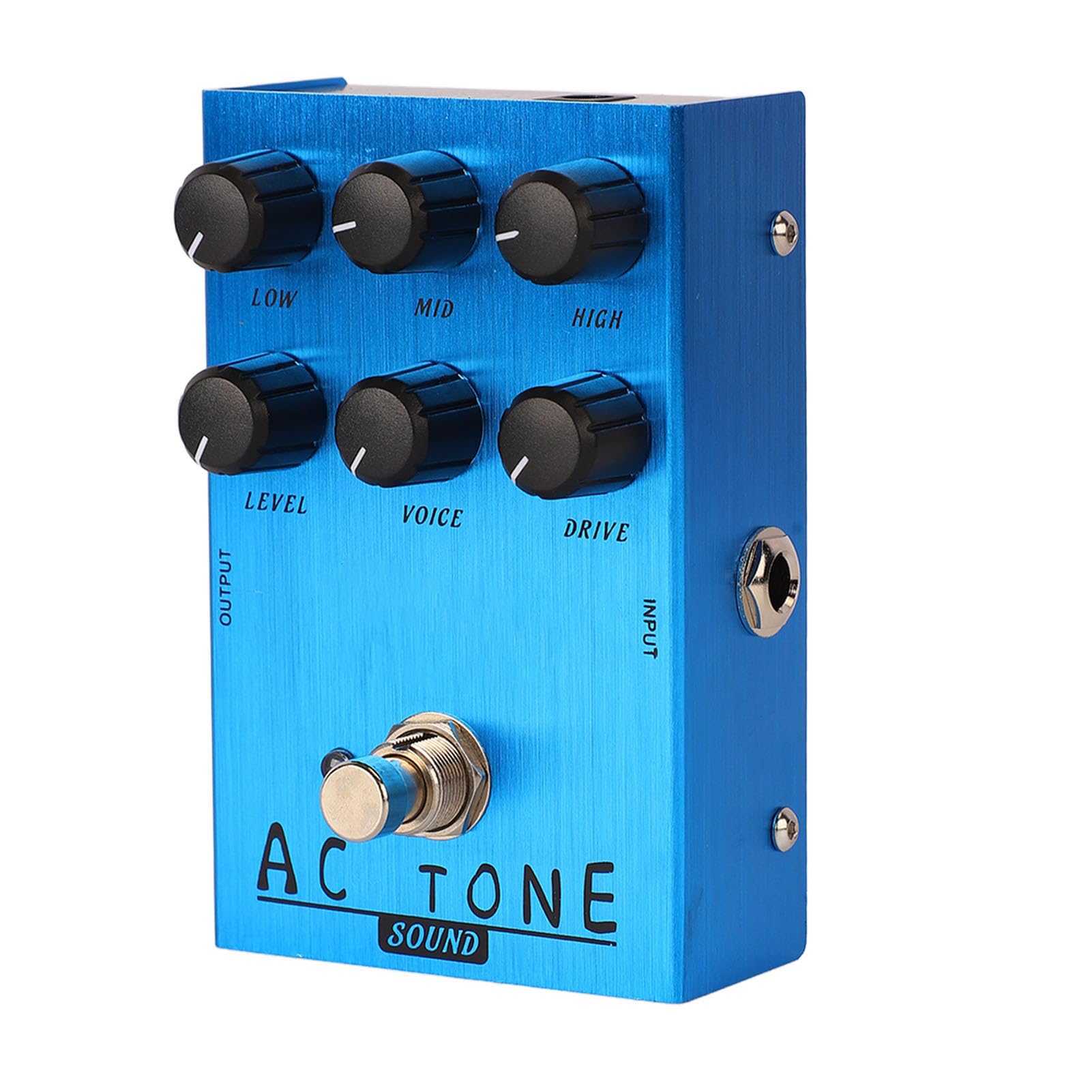 Pedale di Distorsione, Pedale per Effetti per Chitarra Elettrica, Dimensioni Adatte, Layout Compatto della Manopola con Funzioni Multiple per Performance di Chitarra (AN33 Blu)