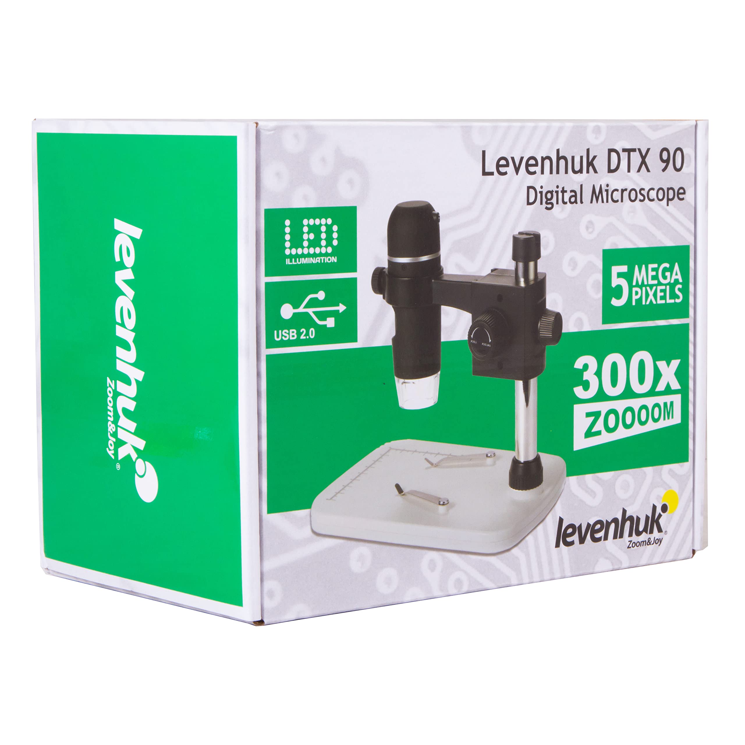 Microscopio Digitale Portatile Levenhuk DTX 90 (10–300x) con Fotocamera Retraibile per L’Uso In Elettronica, Gioielleria, Biologia, Zoologia e Molto Altro
