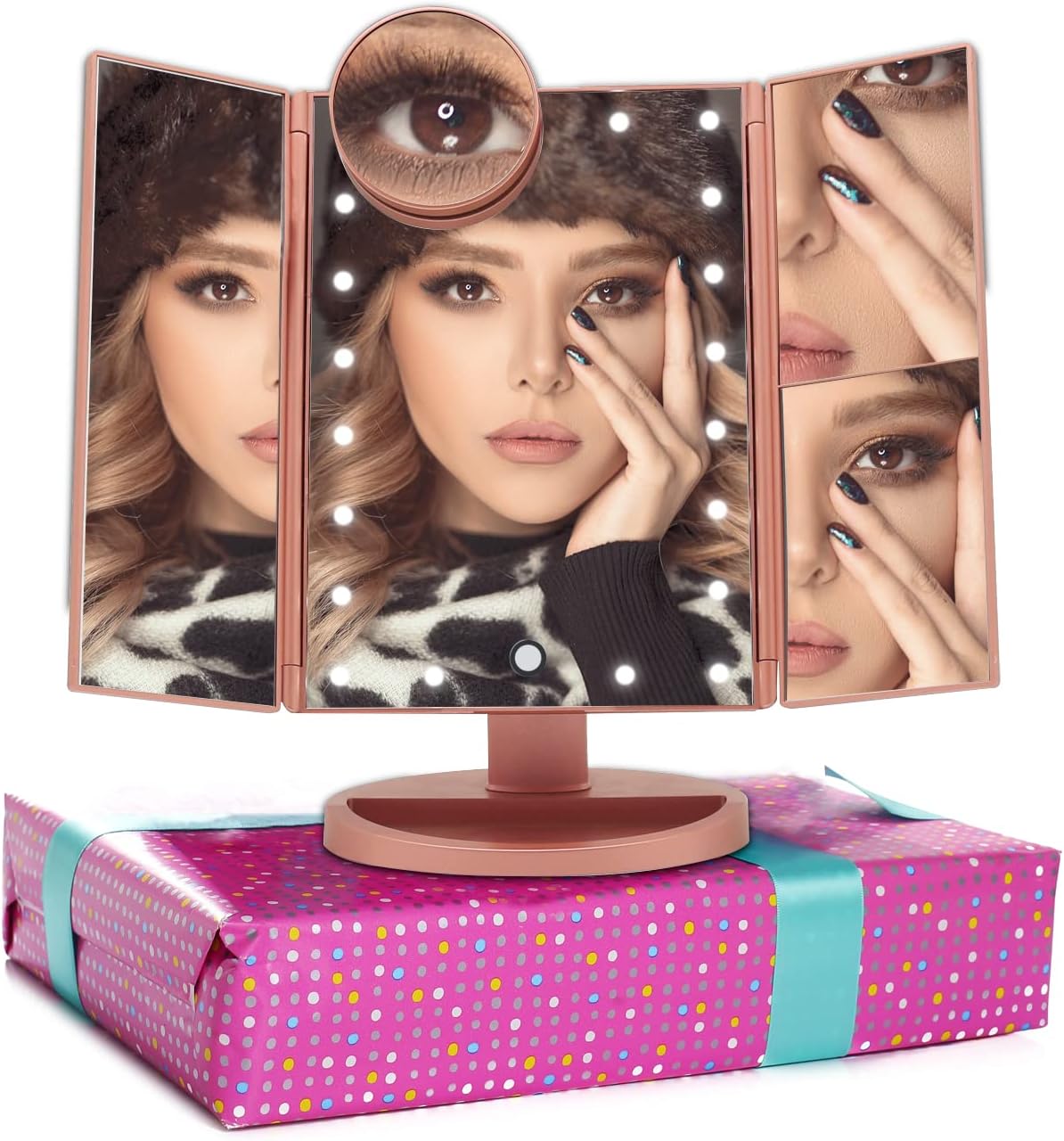 Boston Tech BE104 Threefold Makeup Mirror with