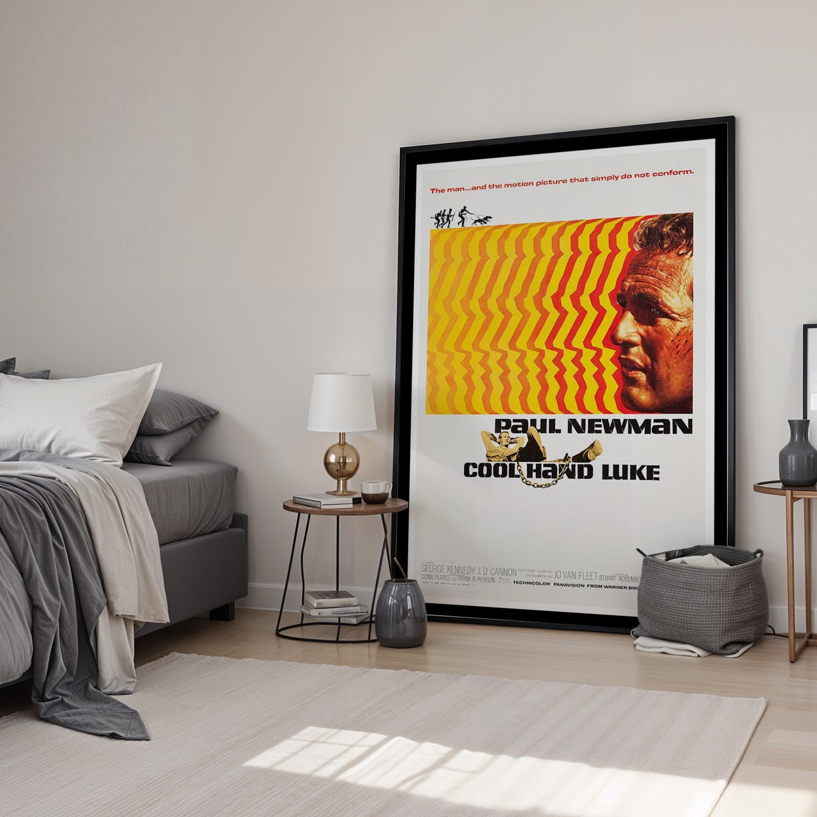 Cool Hand Luke (1967) Retro-Classic Movie Framed Poster Print Wall Art Image Home Decor Artworks Framed Poster Different Sizes and Colours