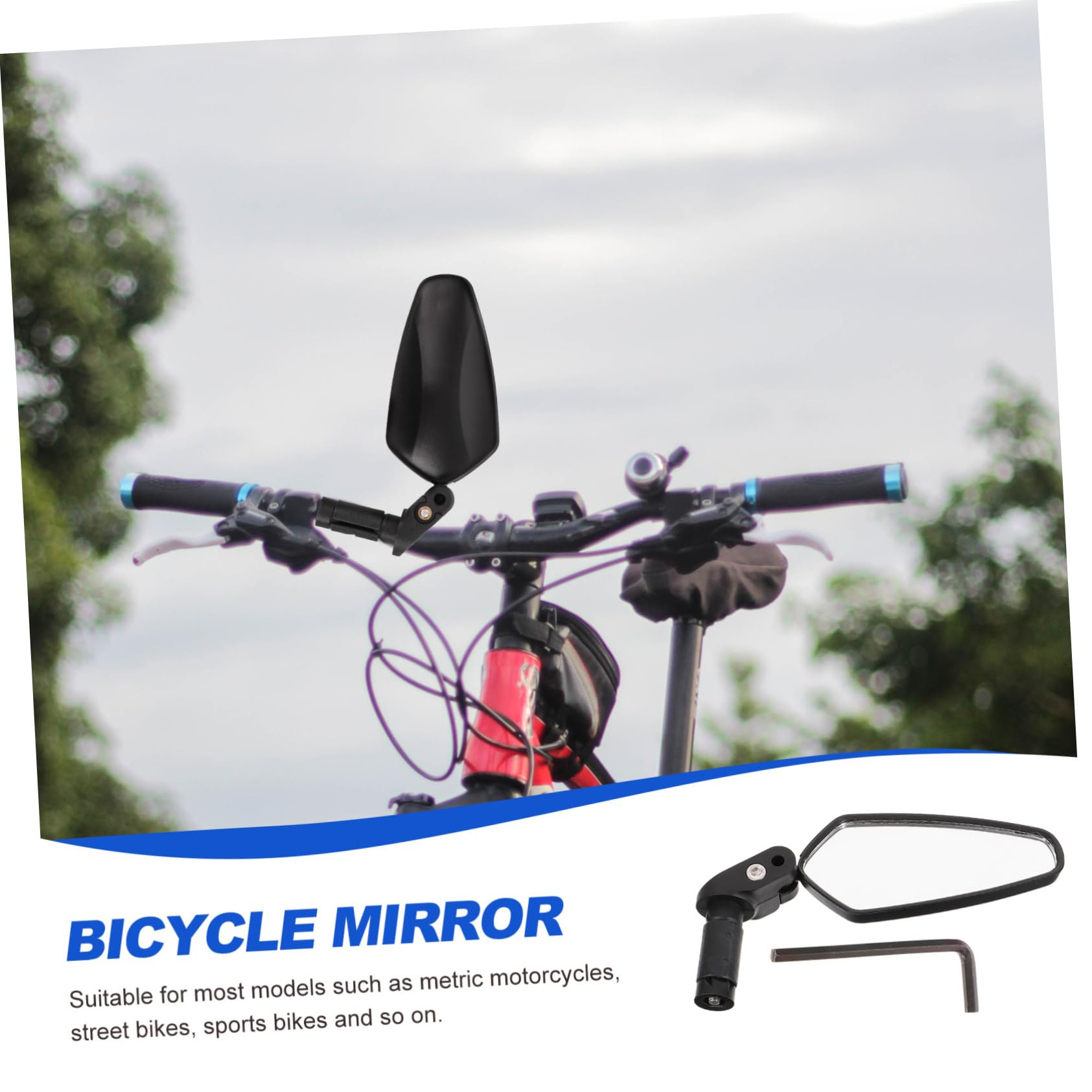 HEMOTON Rückspiegel Fahrrad Rückspiegel Mountainbike Spiegel Sicherheitsspiegel Fahrrad Seitenspiegel Fahrrad Rückspiegel Fahrradspiegel Drehbarer Spiegel Für Fahrradanhänger Nylonharz