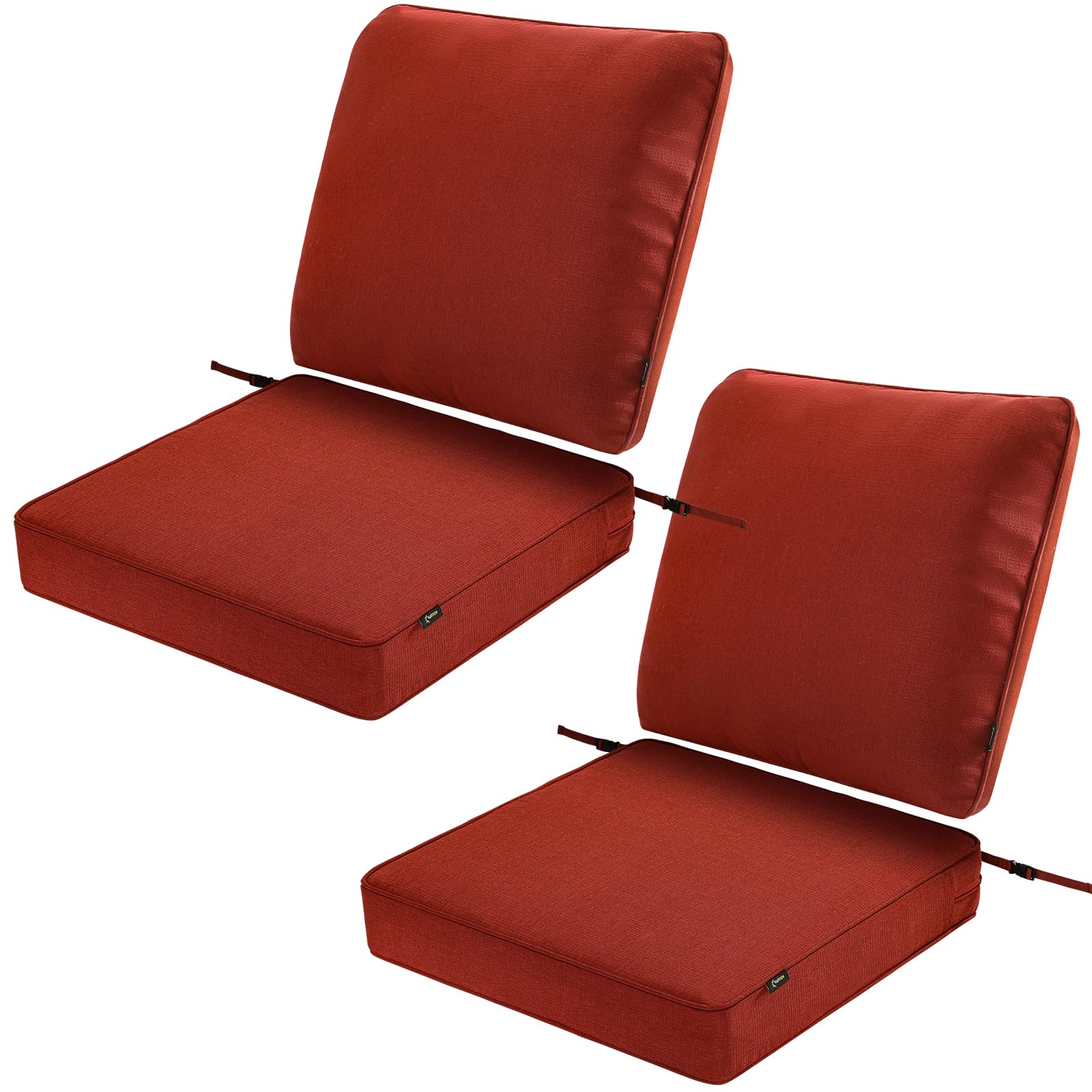 View 1 of ***FACTORY SEALED*** SUNROX 2 Pack Outdoor Chair Cushions Waterproof & FadeShield Patio Furniture Cushions, All-Weather Quick-Dry Deep Seat Cushions with DryMesh Drainage Replacement Cushions for Sofa Couch 24x24 Inch