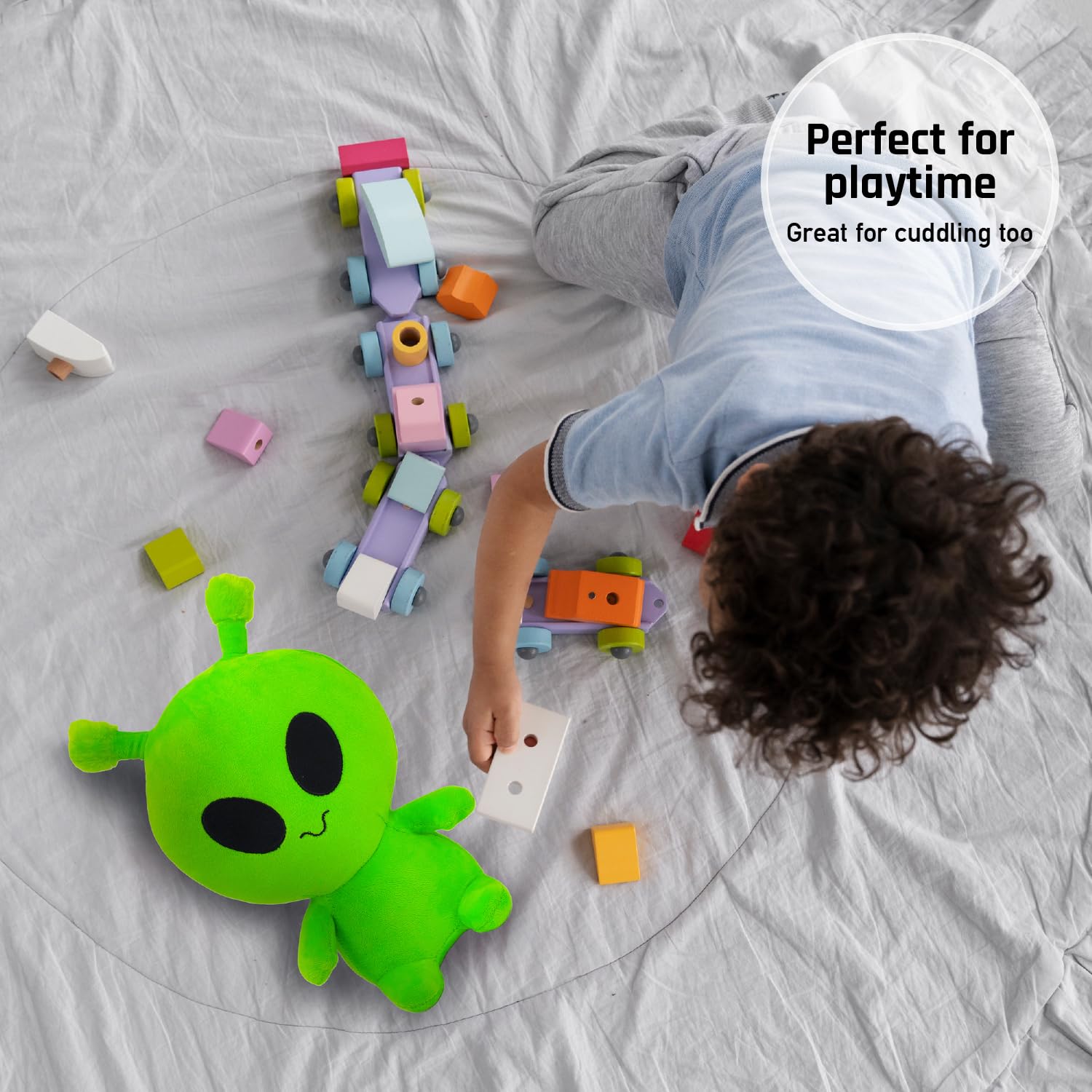Grünes Alien Stofftier – Weiche Plüschpuppe Als Kuscheltier, Deko Oder Geschenk Für Kinder & Fans