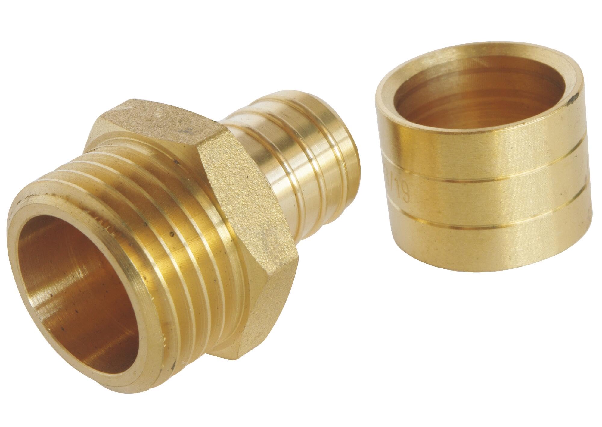 SOMATHERM FOR YOU, Raccord droit à glissement pour tube PER Ø16 - Mâle 15/​21 - Lot de 10 - Montage facile, résistant à la corrosion, conforme norme NF 545, pression max 10 bars