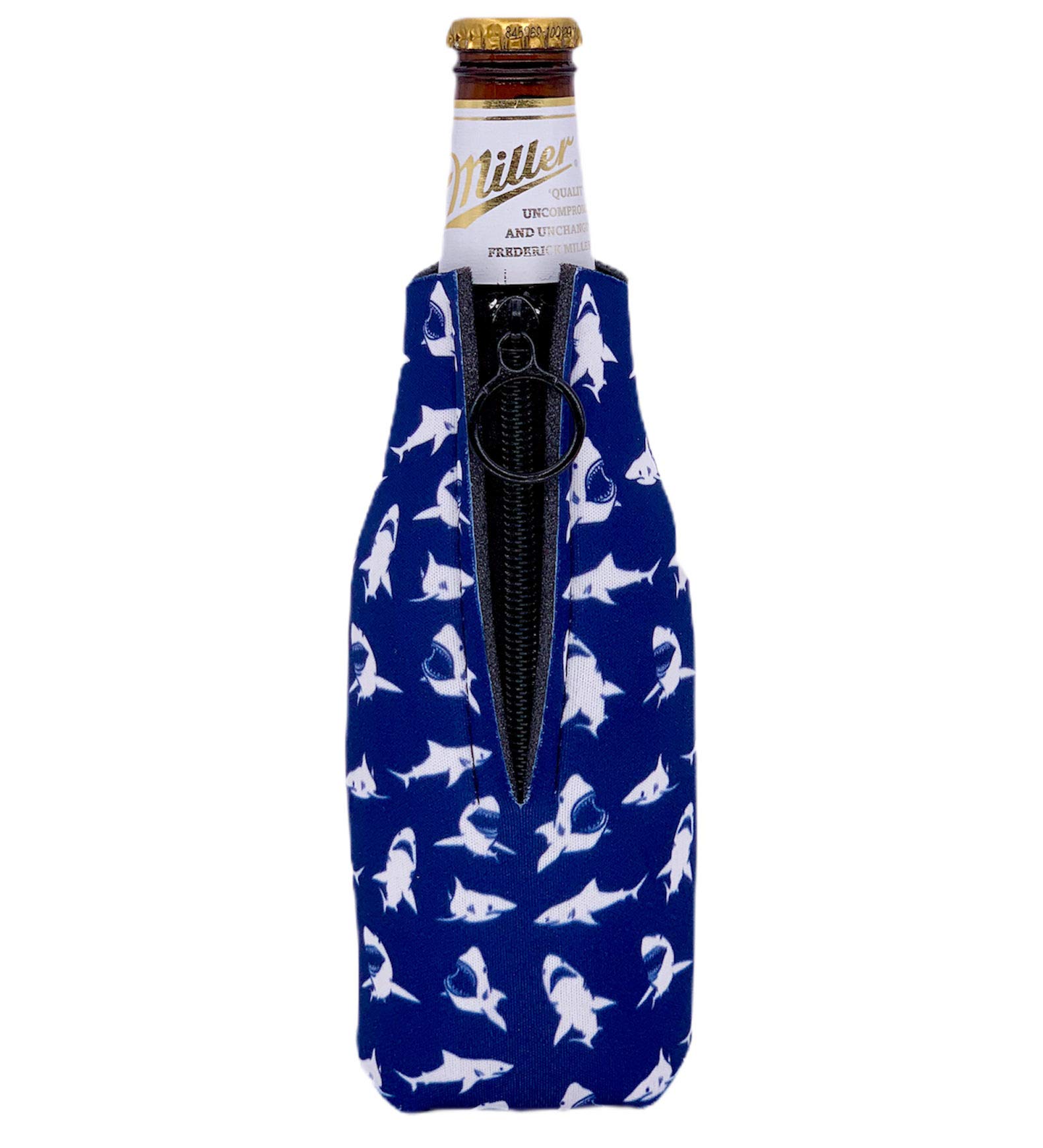 Shark Pattern Beer Bottle Coolie (1)